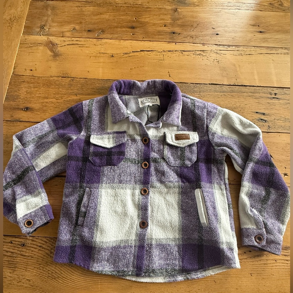 Alaska Chicks Co. Purple Plaid Kids Shirt Size 8